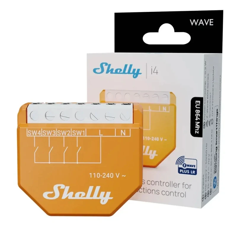 Cómo configurar el Shelly Wave i4 LR en tu red Z-Wave paso a paso